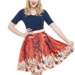 Lindy Bop Autumnal Fox Skirt